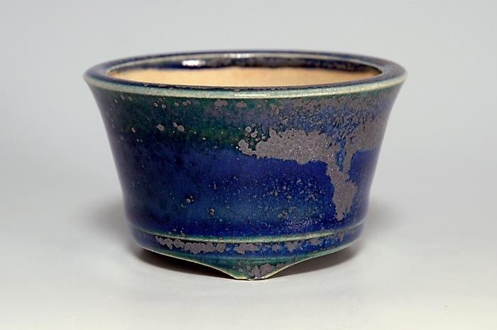 織部釉丸盆栽鉢(Oribe glaze bonsai pot)0102-1・Syoko Kunii bonsai pot of Best Selection|國井正子盆栽鉢作家のベストセレクション