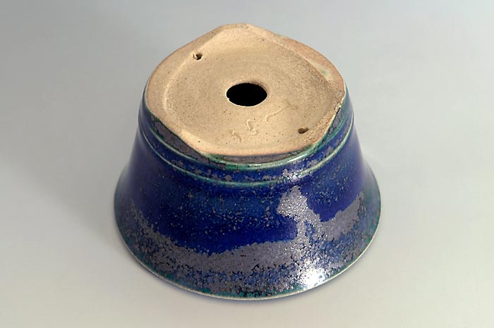 織部釉丸盆栽鉢(Oribe glaze bonsai pot)0102-2・Syoko Kunii bonsai pot of Best Selection|國井正子盆栽鉢作家のベストセレクション