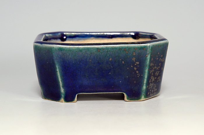 織部釉長方盆栽鉢(Oribe glaze bonsai pot)0111-1・Syoko Kunii bonsai pot of Best Selection|國井正子盆栽鉢作家のベストセレクション