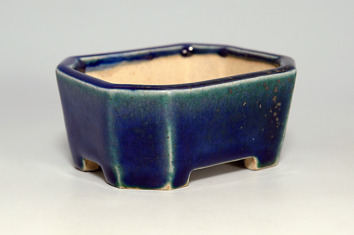 織部釉長方盆栽鉢(Oribe glaze bonsai pot)0111-2・Syoko Kunii bonsai pot of Best Selection|國井正子盆栽鉢作家のベストセレクション